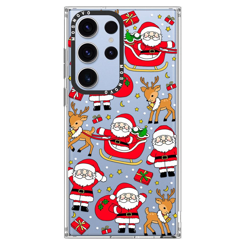 Cute Santa Claus Deer Phone Case - Samsung Galaxy S23 Ultra Case - MOSNOVO
