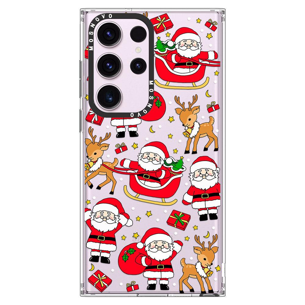 Cute Santa Claus Deer Phone Case - Samsung Galaxy S23 Ultra Case - MOSNOVO