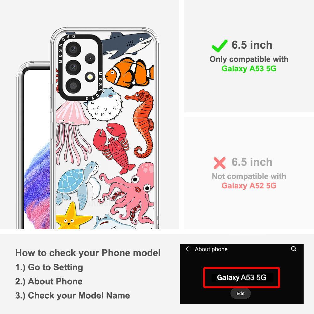Cute Sea Animal Phone Case - Samsung Galaxy A53 Case - MOSNOVO