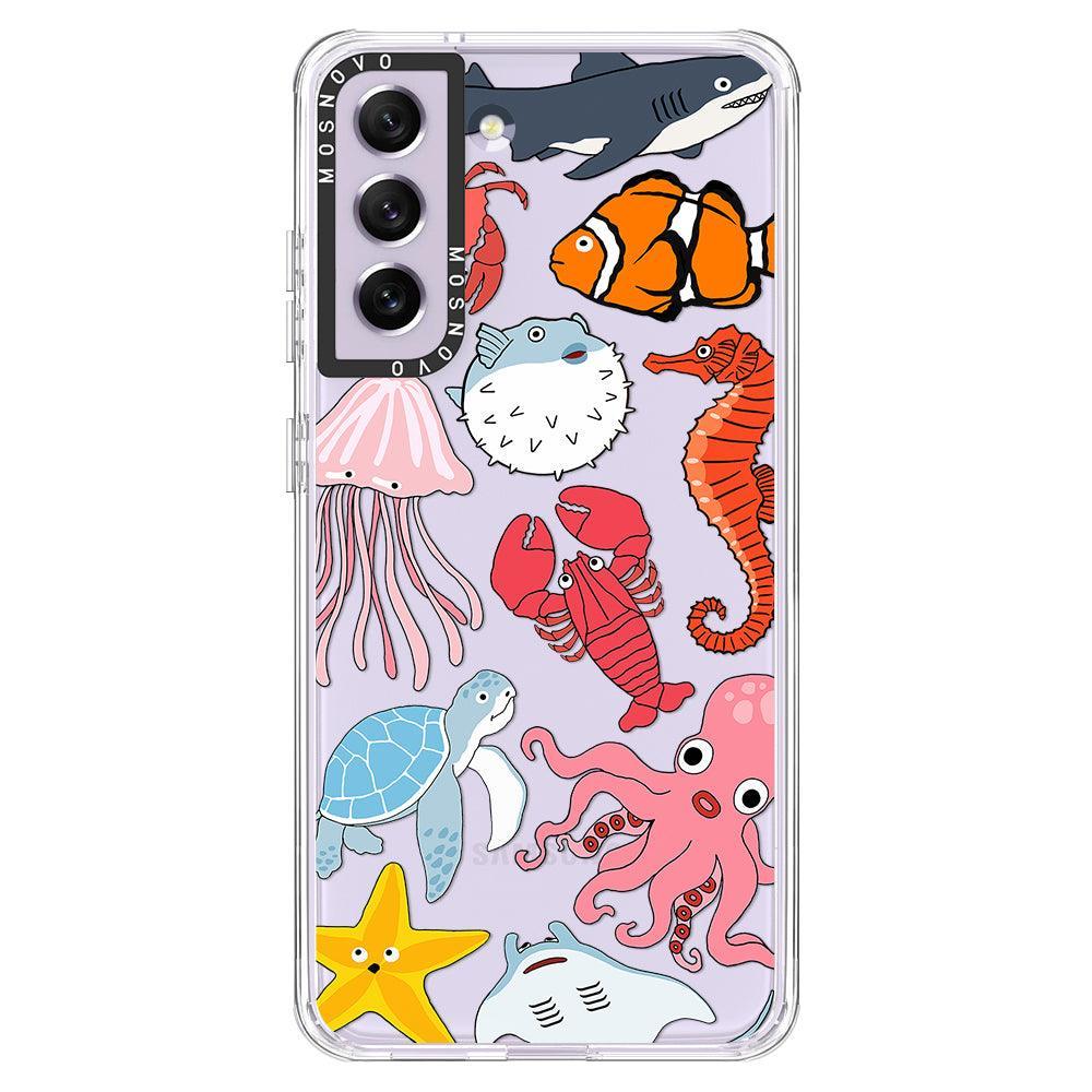 Cute Sea Animal Phone Case - Samsung Galaxy S21 FE Case - MOSNOVO