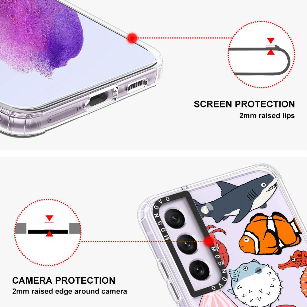 Cute Sea Animal Phone Case - Samsung Galaxy S21 FE Case - MOSNOVO