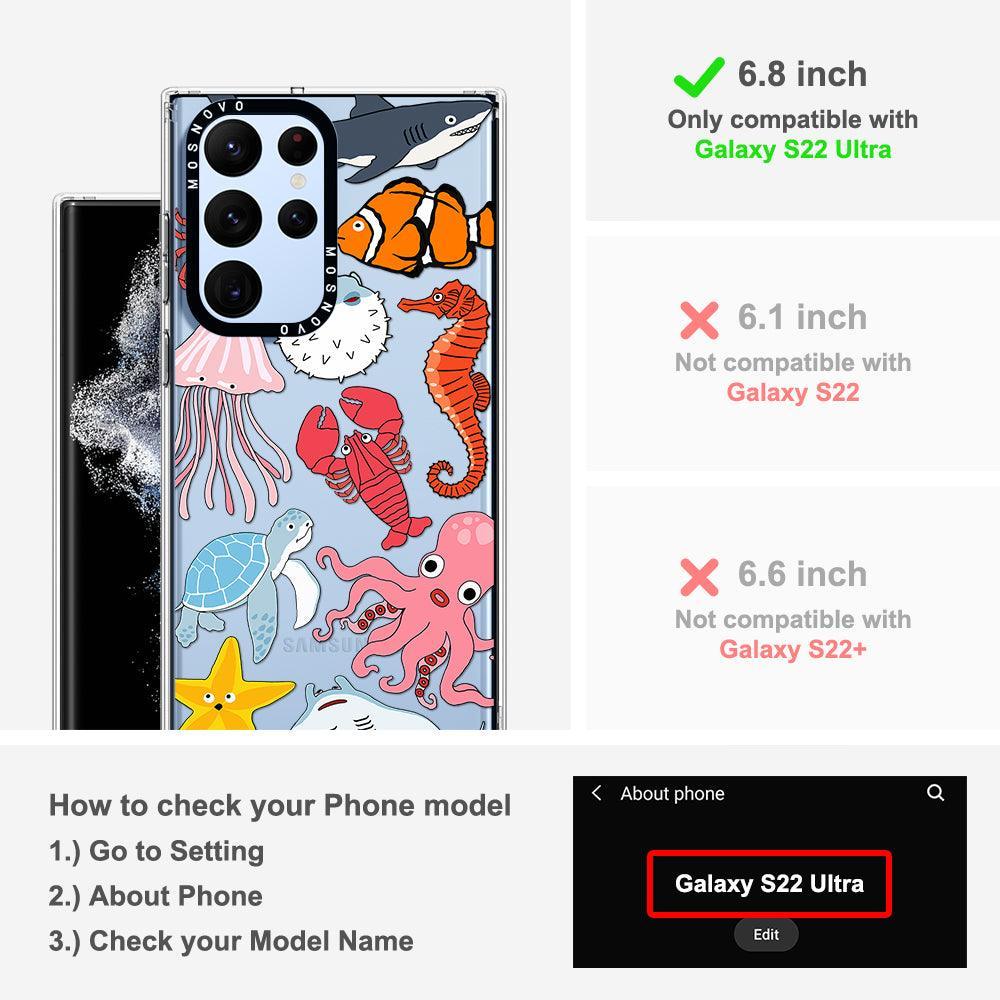 Cute Sea Animal Phone Case - Samsung Galaxy S22 Ultra Case - MOSNOVO