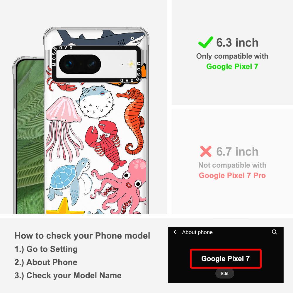 Cute Sea Animals Phone Case - Google Pixel 7 Case - MOSNOVO