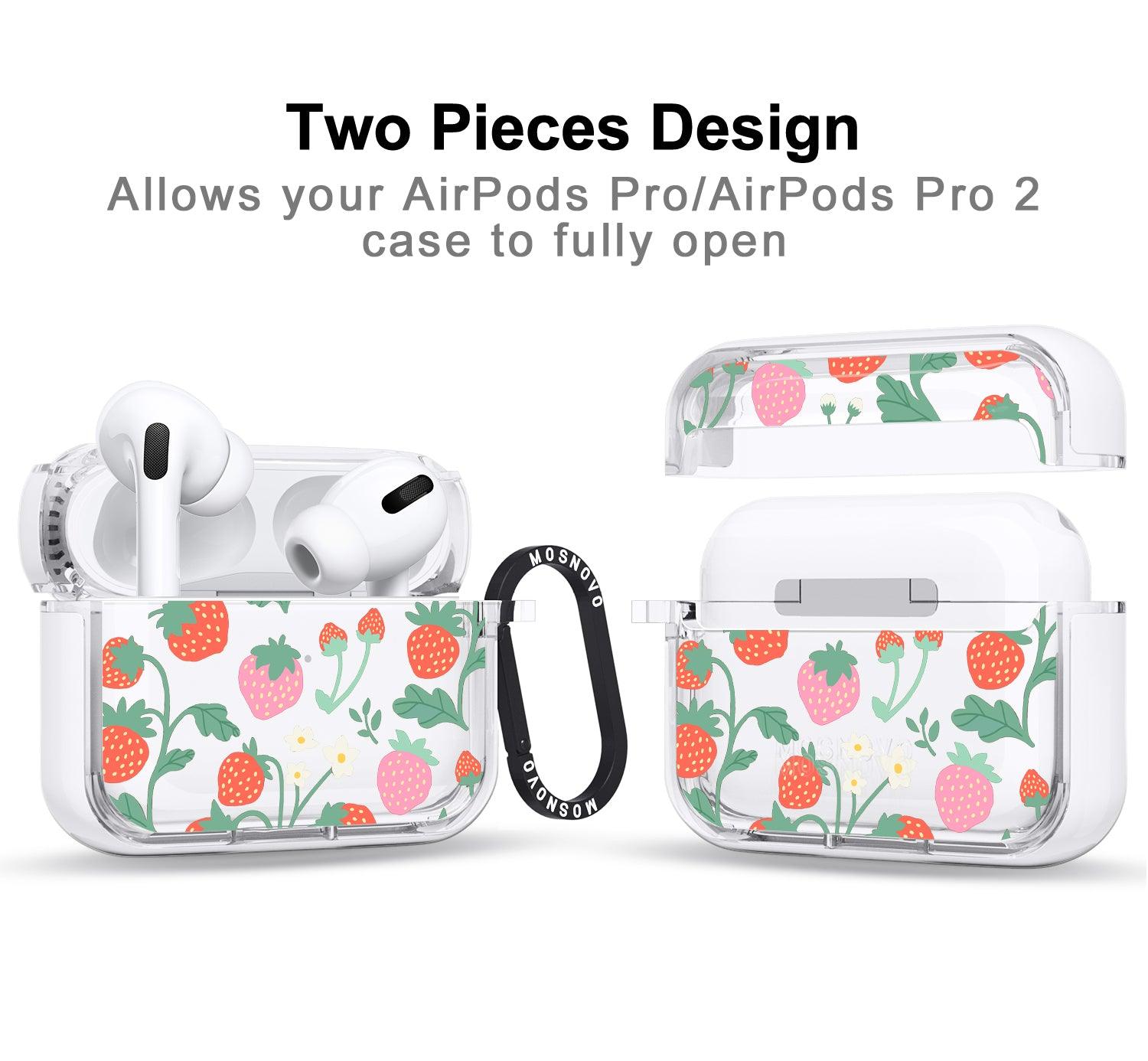 Cute Strawberry AirPods Pro 2 Case (2nd Generation) - MOSNOVO