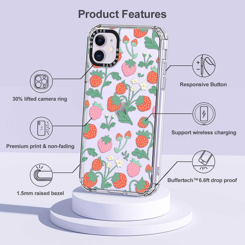 Cute Strawberry Phone Case - iPhone 11 Case - MOSNOVO