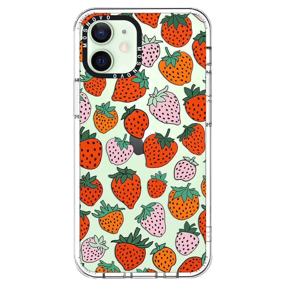 Cute Strawberry Phone Case - iPhone 12 Case - MOSNOVO