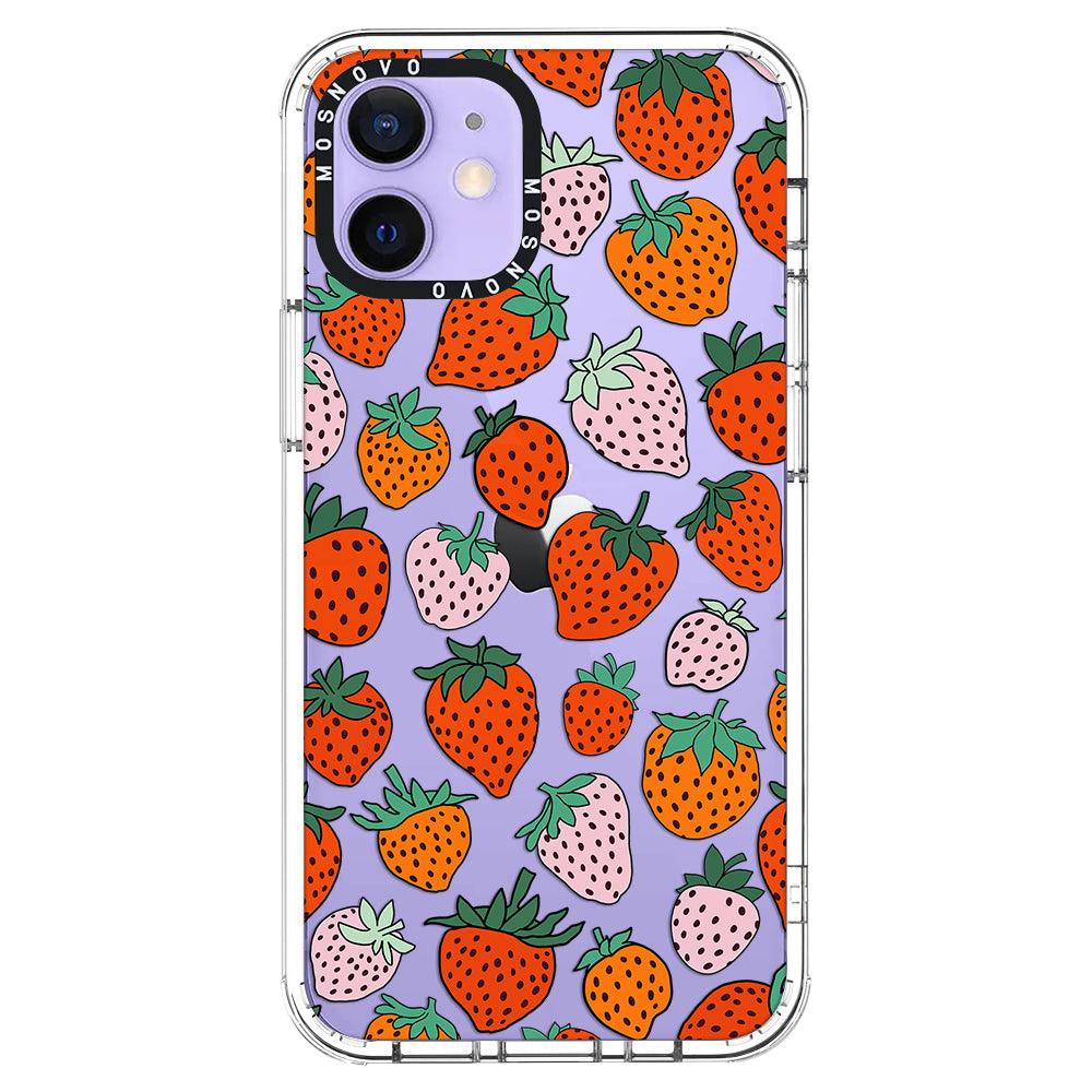 Cute Strawberry Phone Case - iPhone 12 Case - MOSNOVO