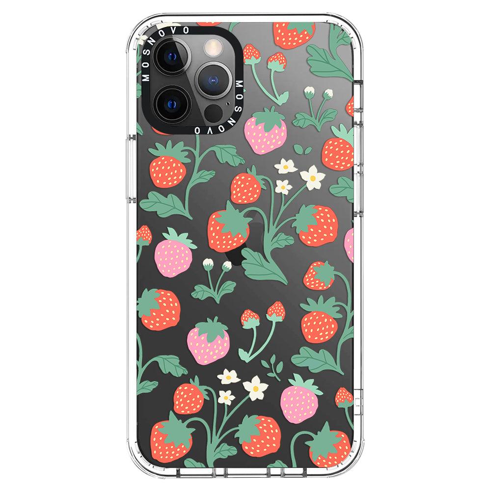 Cute Strawberry Phone Case - iPhone 12 Pro Case - MOSNOVO