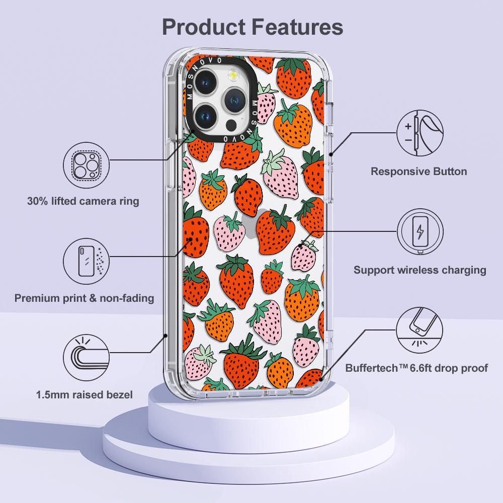 Cute Strawberry Phone Case - iPhone 12 Pro Case - MOSNOVO