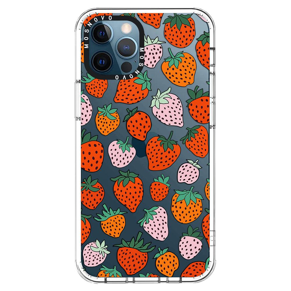 Cute Strawberry Phone Case - iPhone 12 Pro Max Case - MOSNOVO