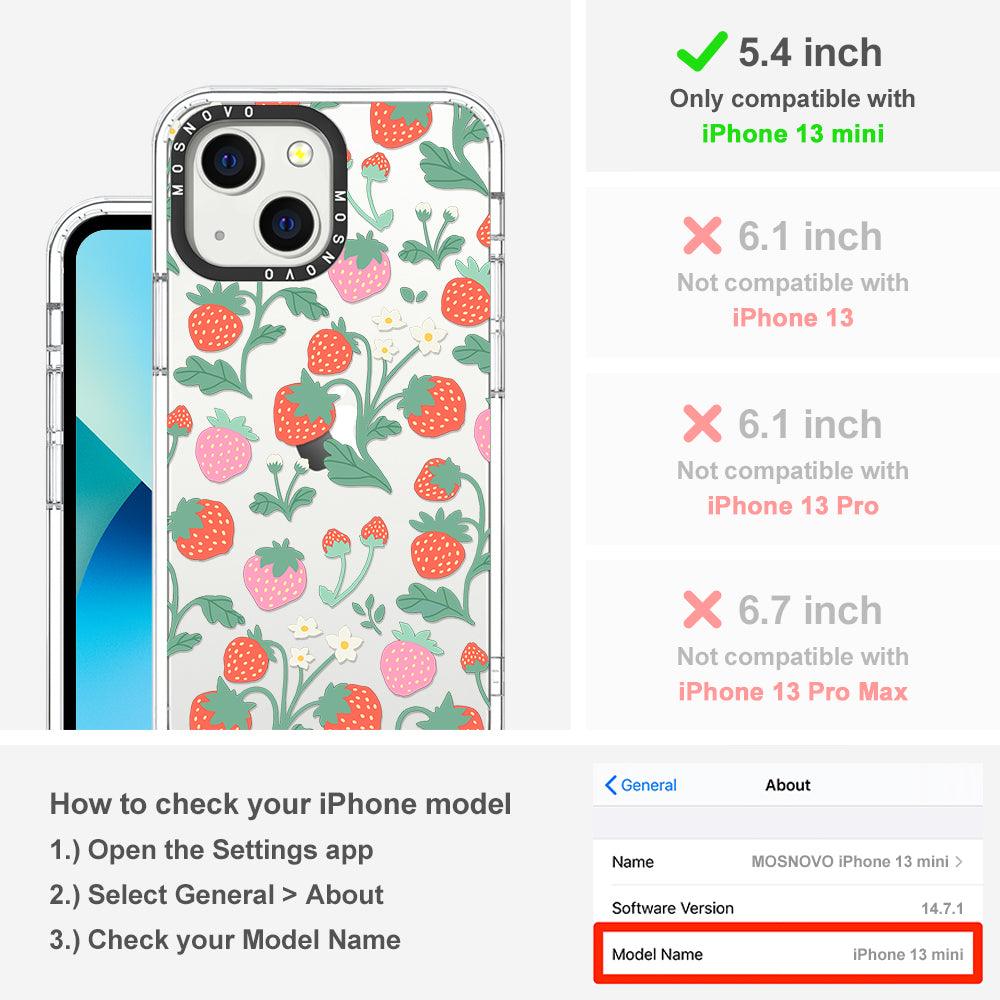 Cute Strawberry Phone Case - iPhone 13 Mini Case - MOSNOVO