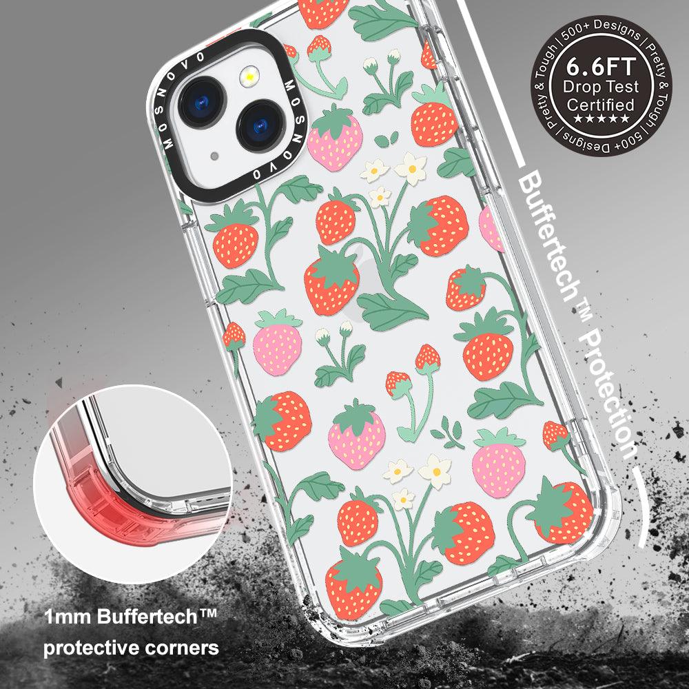 Cute Strawberry Phone Case - iPhone 13 Mini Case - MOSNOVO