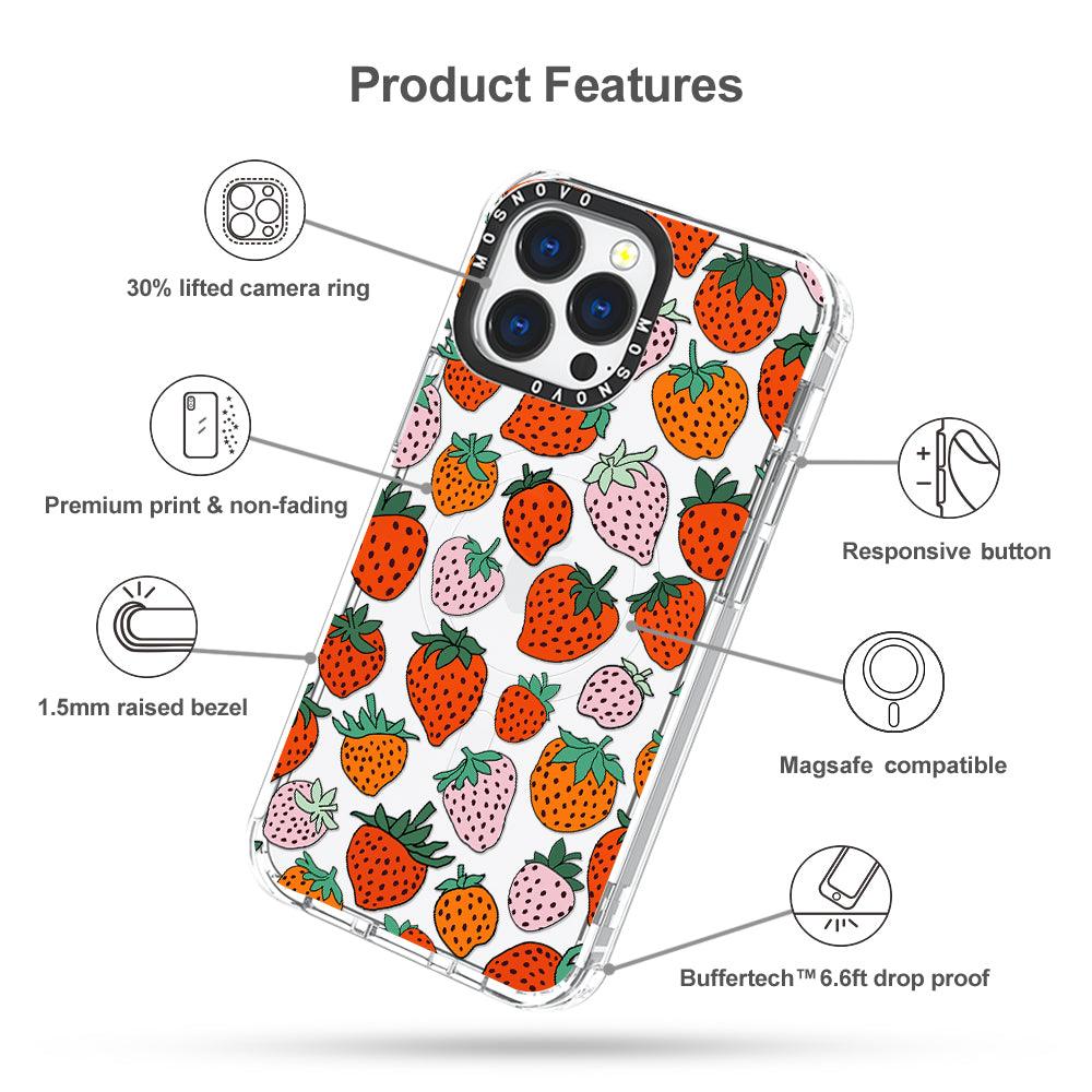Cute Strawberry Phone Case - iPhone 13 Pro Case - MOSNOVO