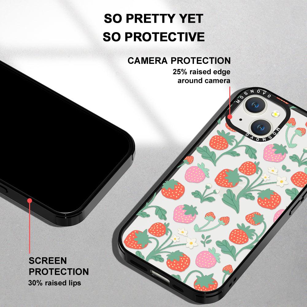 Cute Strawberry Phone Case - iPhone 14 Plus Case - MOSNOVO