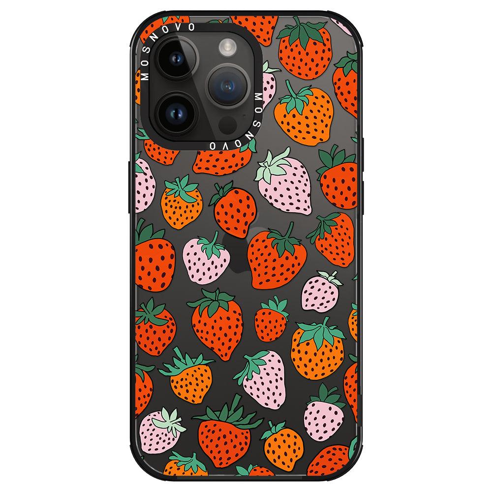 Cute Strawberry Phone Case - iPhone 14 Pro Max Case - MOSNOVO