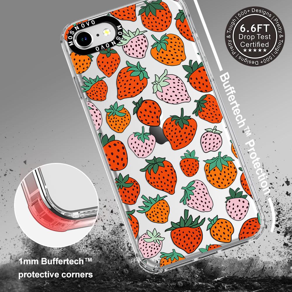 Cute Strawberry Phone Case - iPhone SE 2022 Case - MOSNOVO