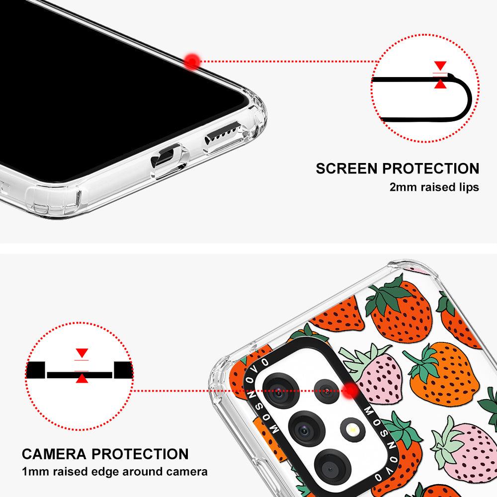 Cute Strawberry Phone Case - Samsung Galaxy A53 Case - MOSNOVO