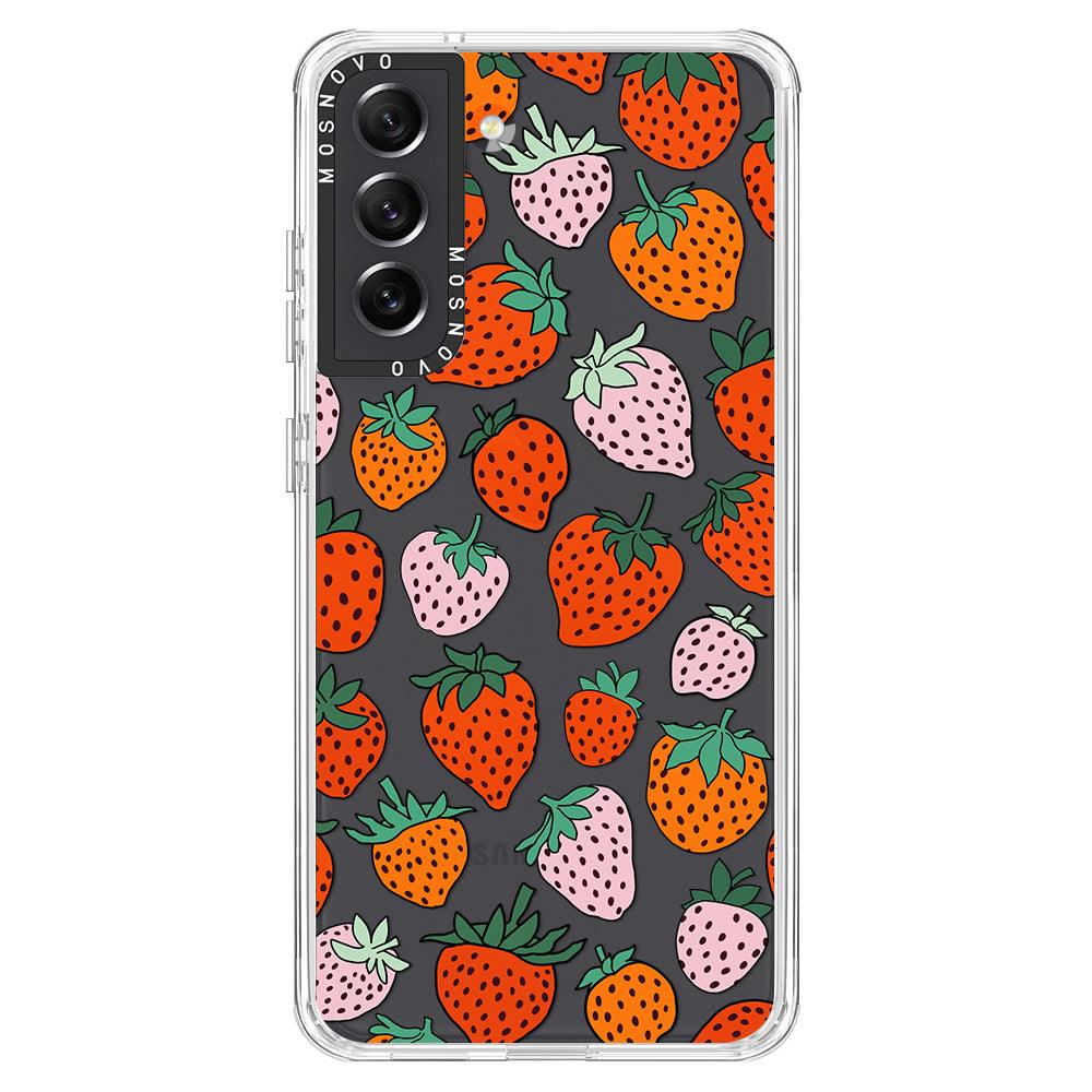 Cute Strawberry Phone Case - Samsung Galaxy S21 FE Case - MOSNOVO