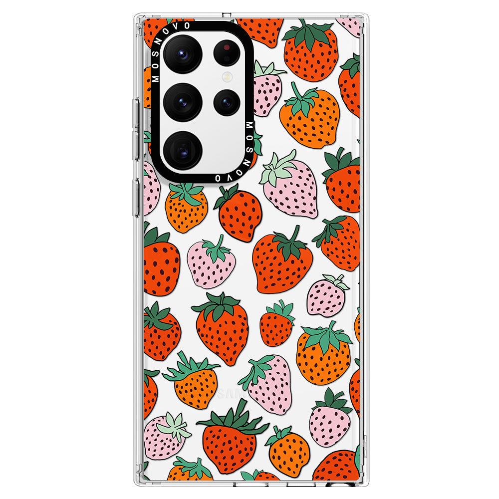 Cute Strawberry Phone Case - Samsung Galaxy S22 Ultra Case - MOSNOVO