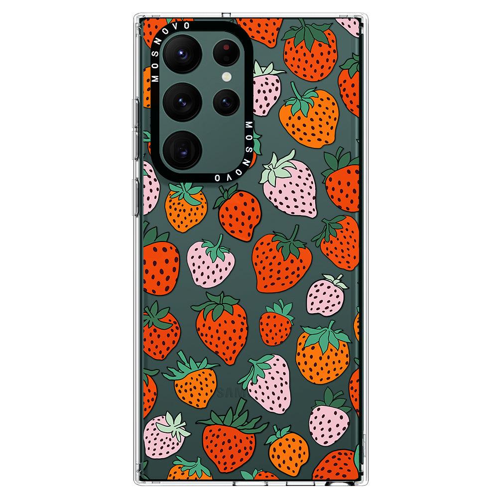 Cute Strawberry Phone Case - Samsung Galaxy S22 Ultra Case - MOSNOVO