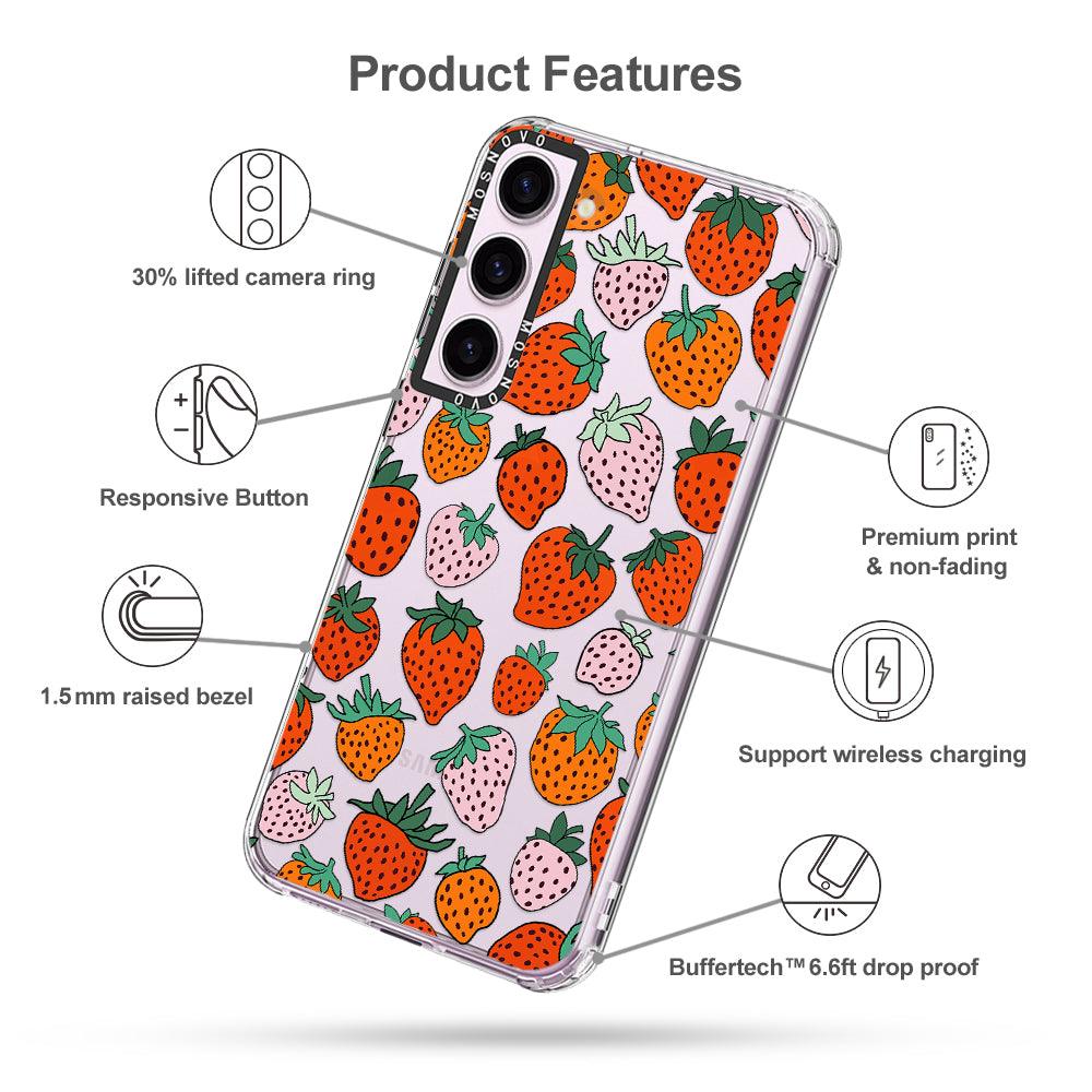 Cute Strawberry Phone Case - Samsung Galaxy S23 Plus Case - MOSNOVO