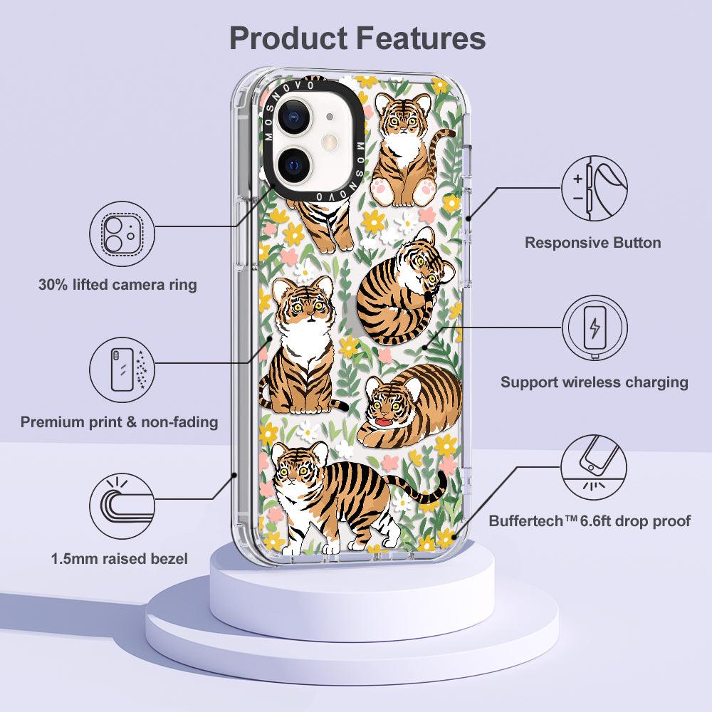 Cute Tiger Phone Case - iPhone 12 Mini Case - MOSNOVO