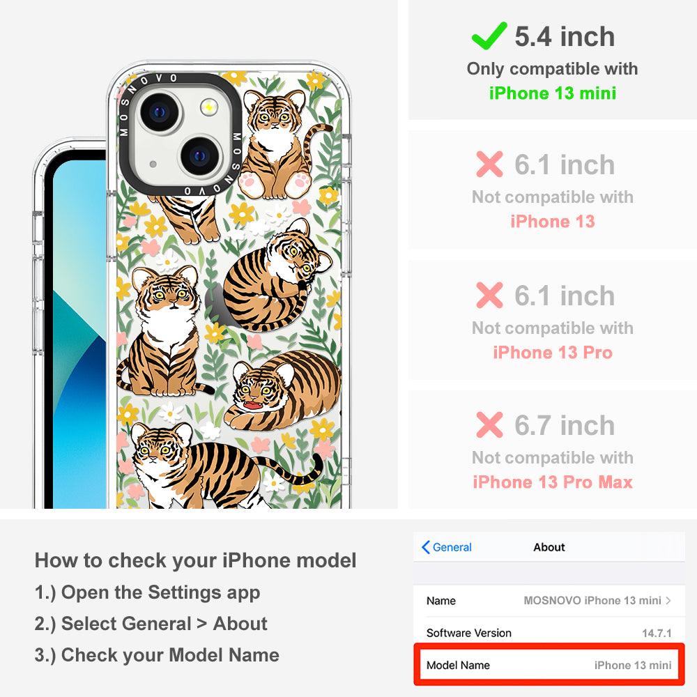 Cute Tiger Phone Case - iPhone 13 Mini Case - MOSNOVO