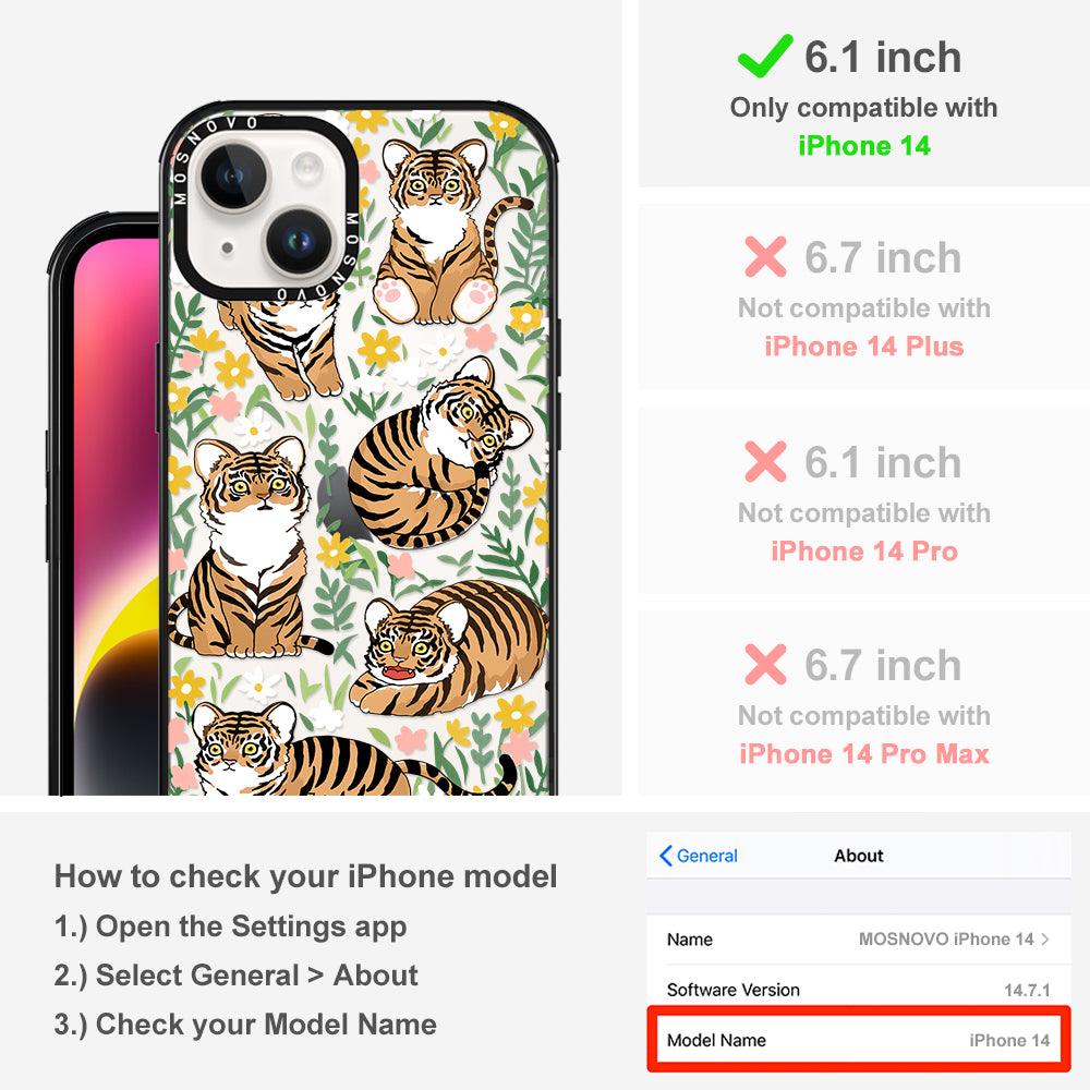 Cute Tiger Phone Case - iPhone 14 Case - MOSNOVO