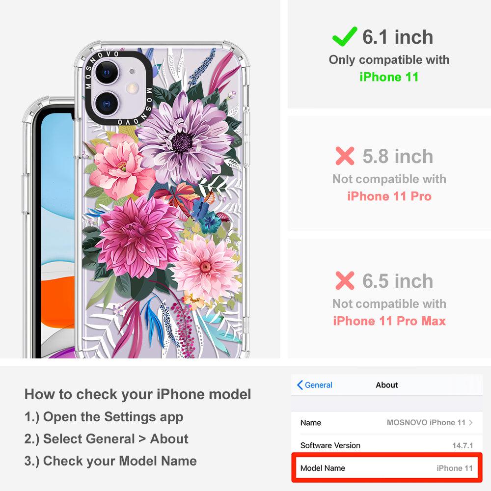 Dahlia Bloom Phone Case - iPhone 11 Case - MOSNOVO