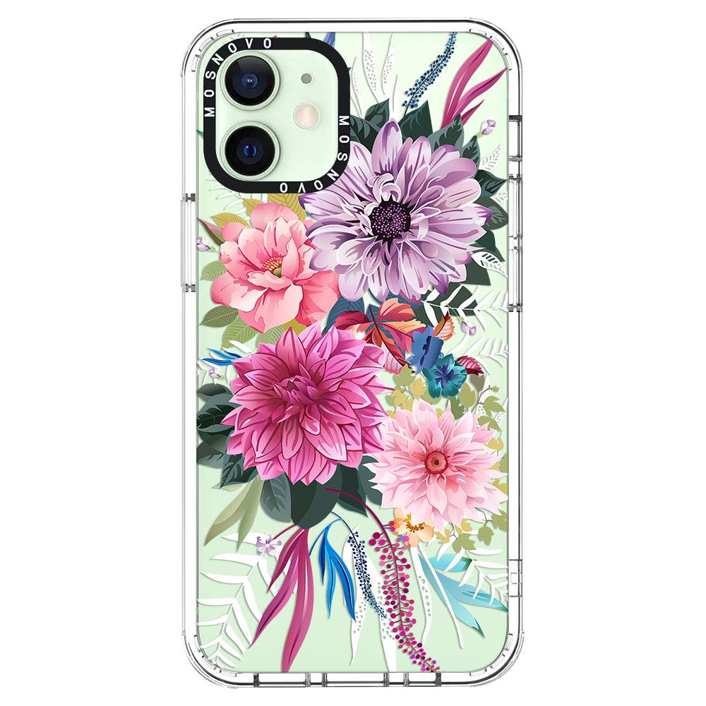 Dahlia Bloom Phone Case - iPhone 12 Mini Case - MOSNOVO