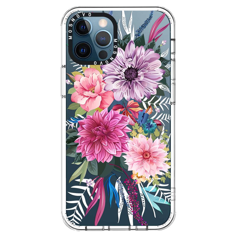 Dahlia Bloom Phone Case - iPhone 12 Pro Case - MOSNOVO