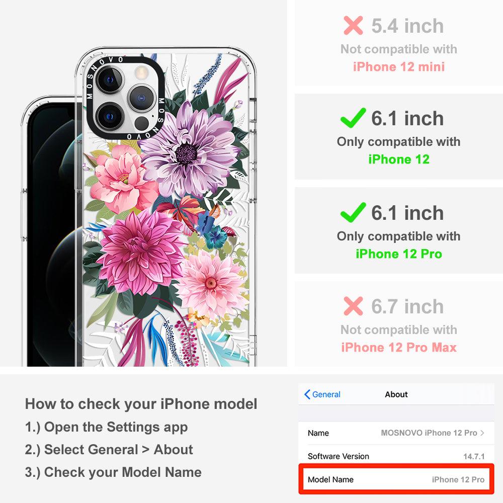 Dahlia Bloom Phone Case - iPhone 12 Pro Case - MOSNOVO