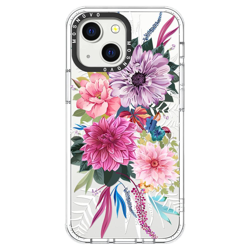 Dahlia Bloom Phone Case - iPhone 13 Mini Case - MOSNOVO