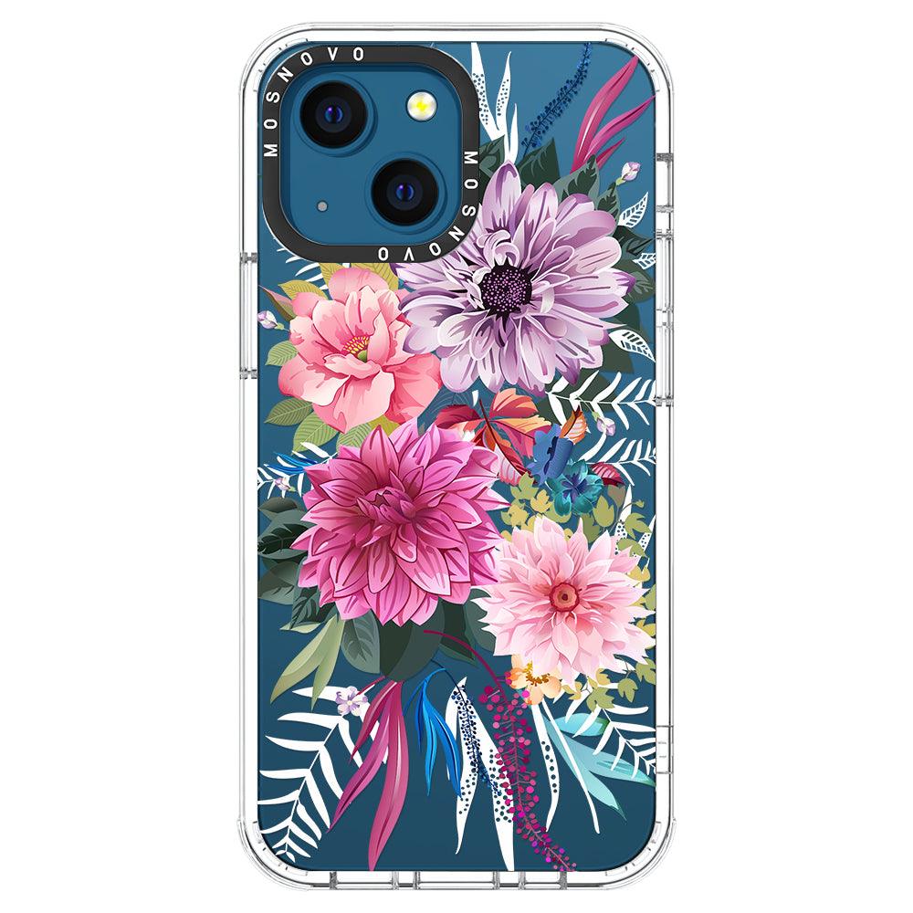 Dahlia Bloom Phone Case - iPhone 13 Mini Case - MOSNOVO