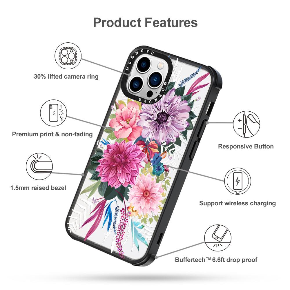 Dahlia Bloom Phone Case - iPhone 13 Pro Max Case - MOSNOVO