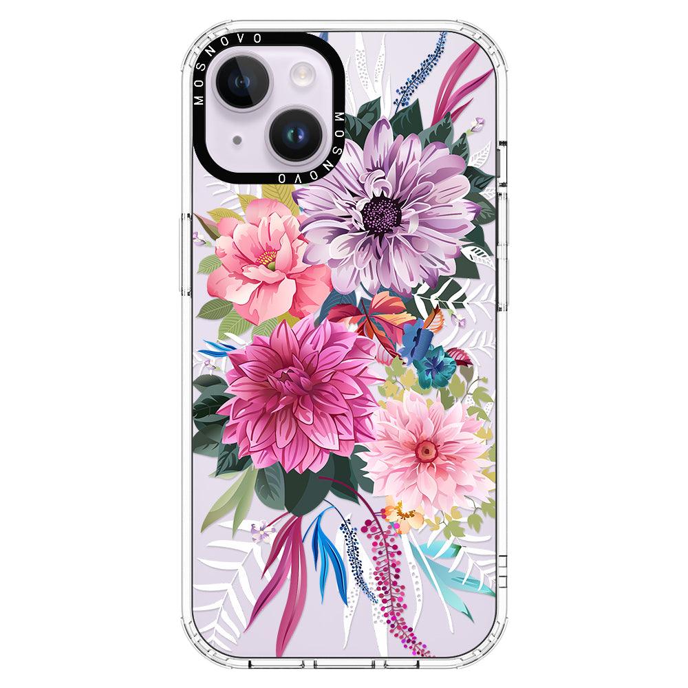 Dahlia Bloom Phone Case - iPhone 14 Plus Case - MOSNOVO