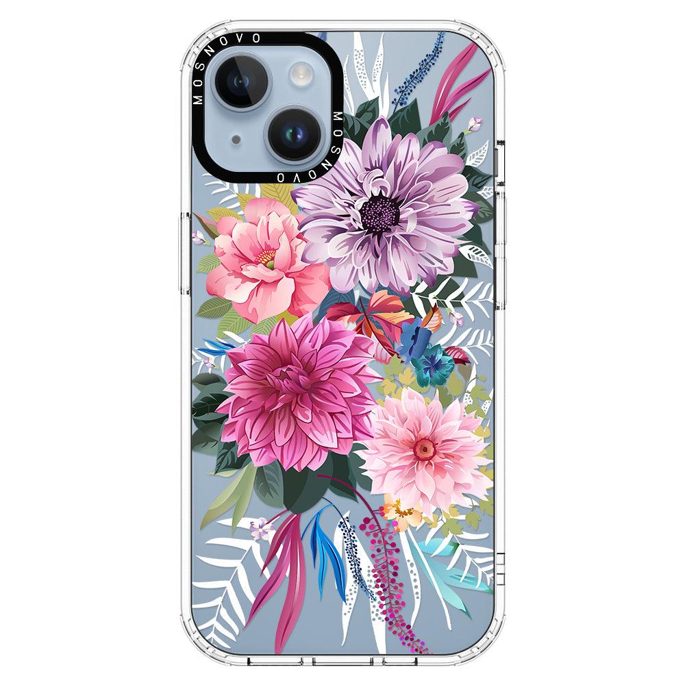Dahlia Bloom Phone Case - iPhone 14 Plus Case - MOSNOVO
