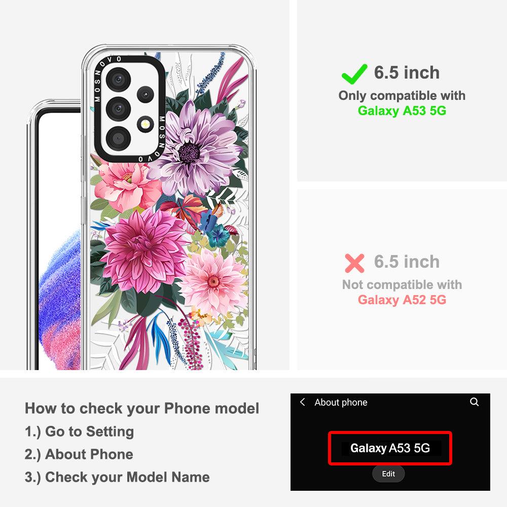 Dahlia Bloom Phone Case - Samsung Galaxy A53 Case - MOSNOVO