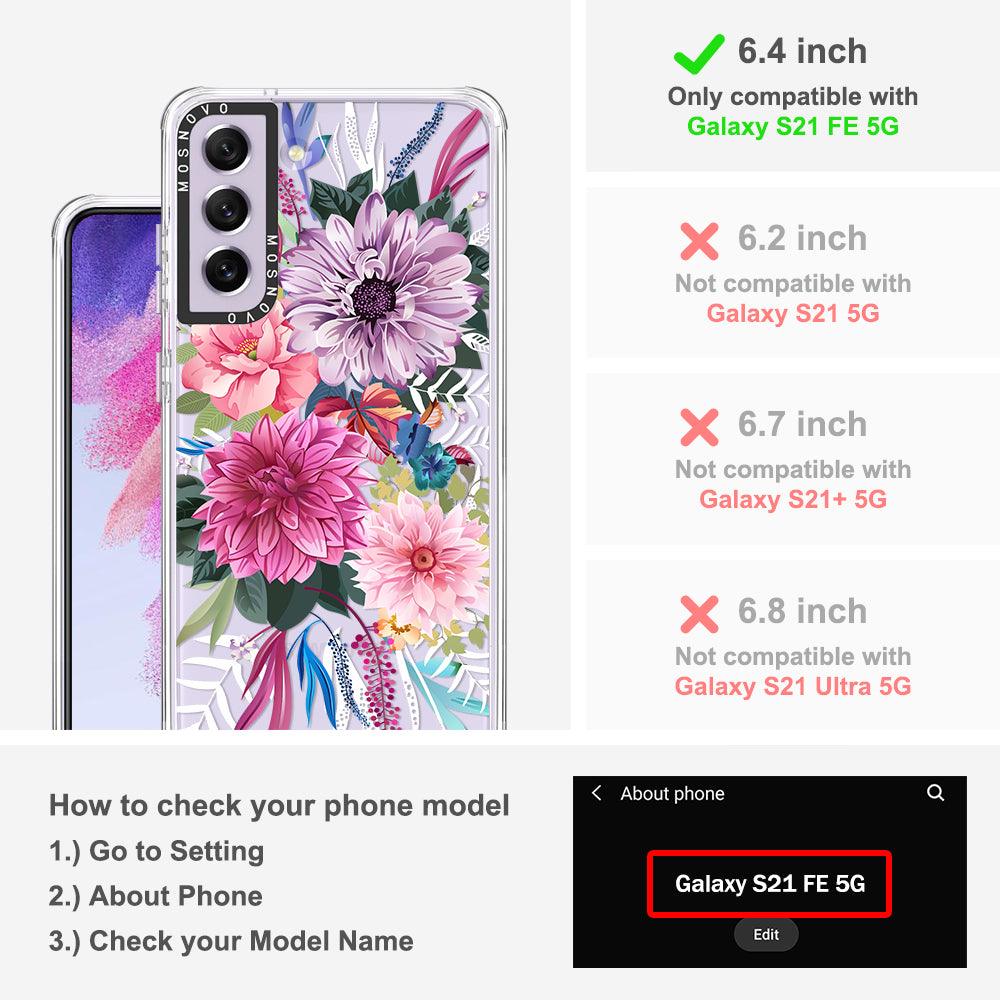 Dahlia Bloom Phone Case - Samsung Galaxy S21 FE Case - MOSNOVO