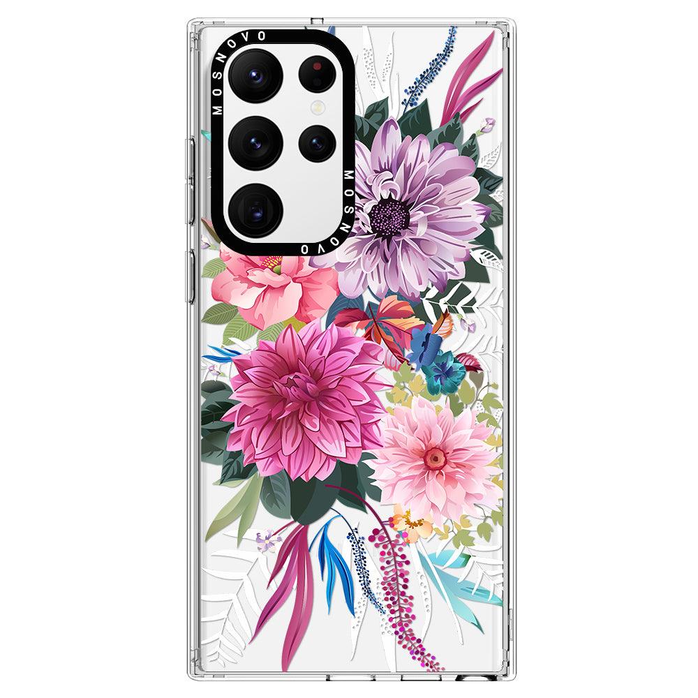Dahlia Bloom Phone Case - Samsung Galaxy S22 Ultra Case - MOSNOVO