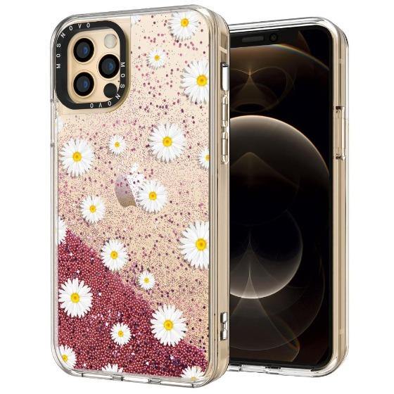Daisy Floral Flower Glitter Phone Case - iPhone 12 Pro Max Case