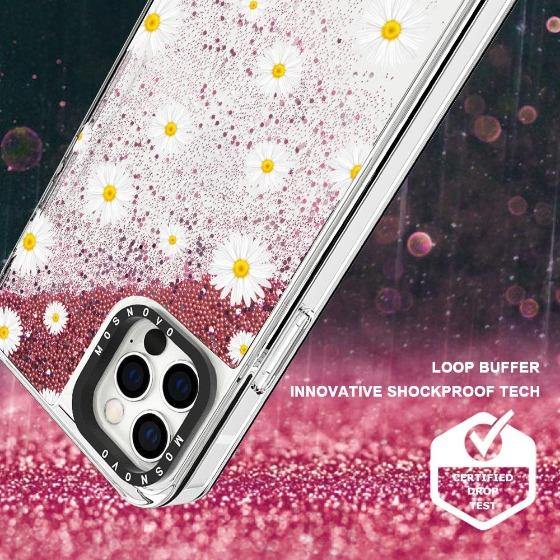 Daisy Floral Flower Glitter Phone Case - iPhone 12 Pro Max Case