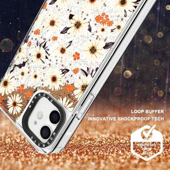 Daisy Floral Glitter Phone Case - iPhone 12 Case