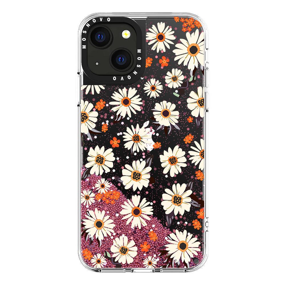 Daisy Floral Glitter Phone Case - iPhone 13 Case - MOSNOVO