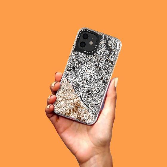 Damask Glitter Phone Case - iPhone 12 Mini Case