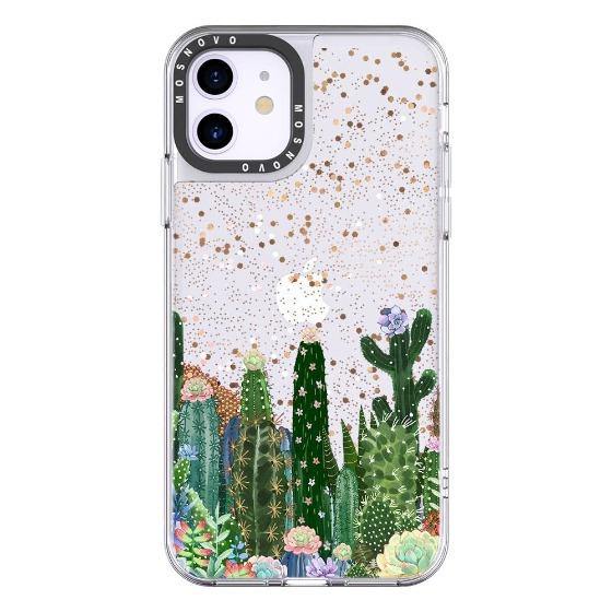 Desert Cactus Glitter Phone Case - iPhone 11 Case - MOSNOVO