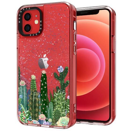 Desert Cactus Glitter Phone Case - iPhone 12 Case - MOSNOVO