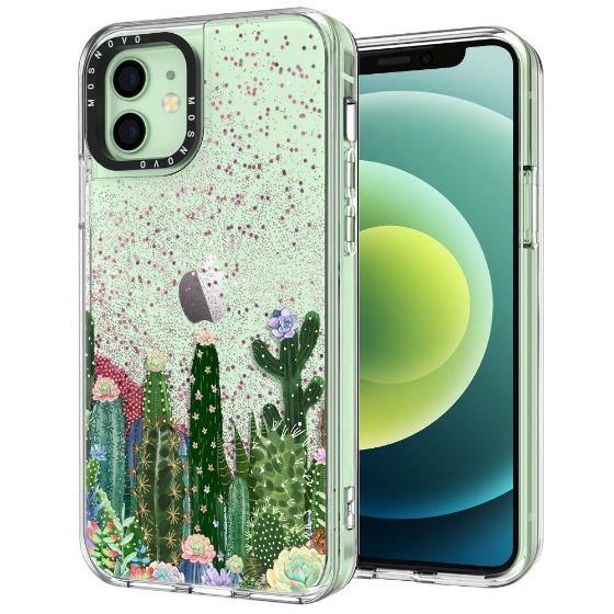 Desert Cactus Glitter Phone Case - iPhone 12 Mini Case - MOSNOVO