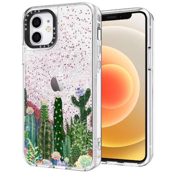 Desert Cactus Glitter Phone Case - iPhone 12 Mini Case - MOSNOVO