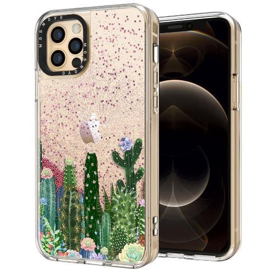 Desert Cactus Glitter Phone Case - iPhone 12 Pro Case - MOSNOVO